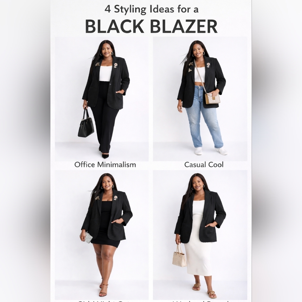 Future Collective x Jenny K. Lopez Bouclé Frayed Edge Blazer – Size 1X
